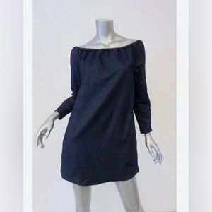 Rag‎ & Bone / JEAN Off The Shoulder Denim Mini Dress ( M )